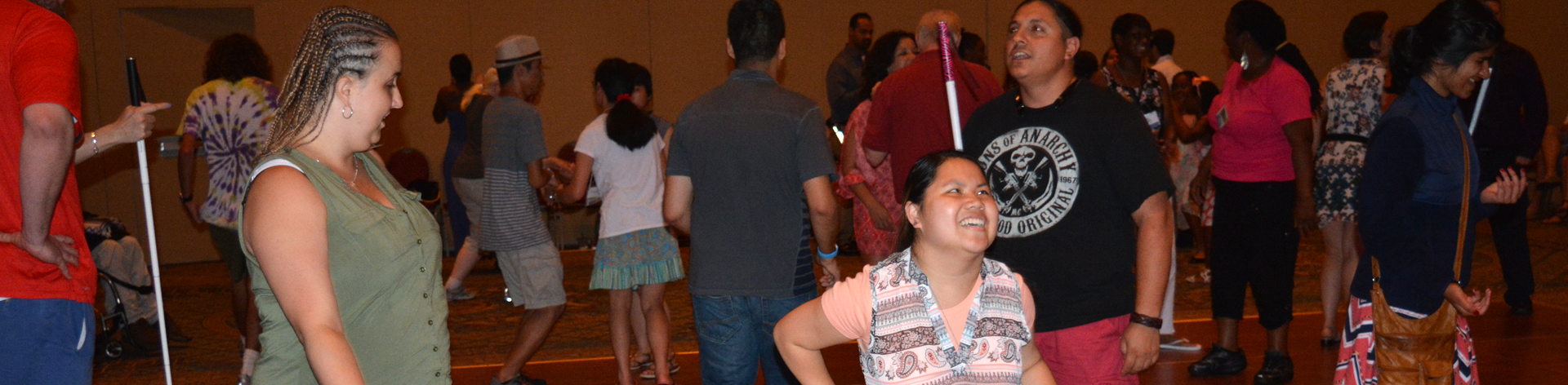 NFB members have a little fun together on the dance floor.